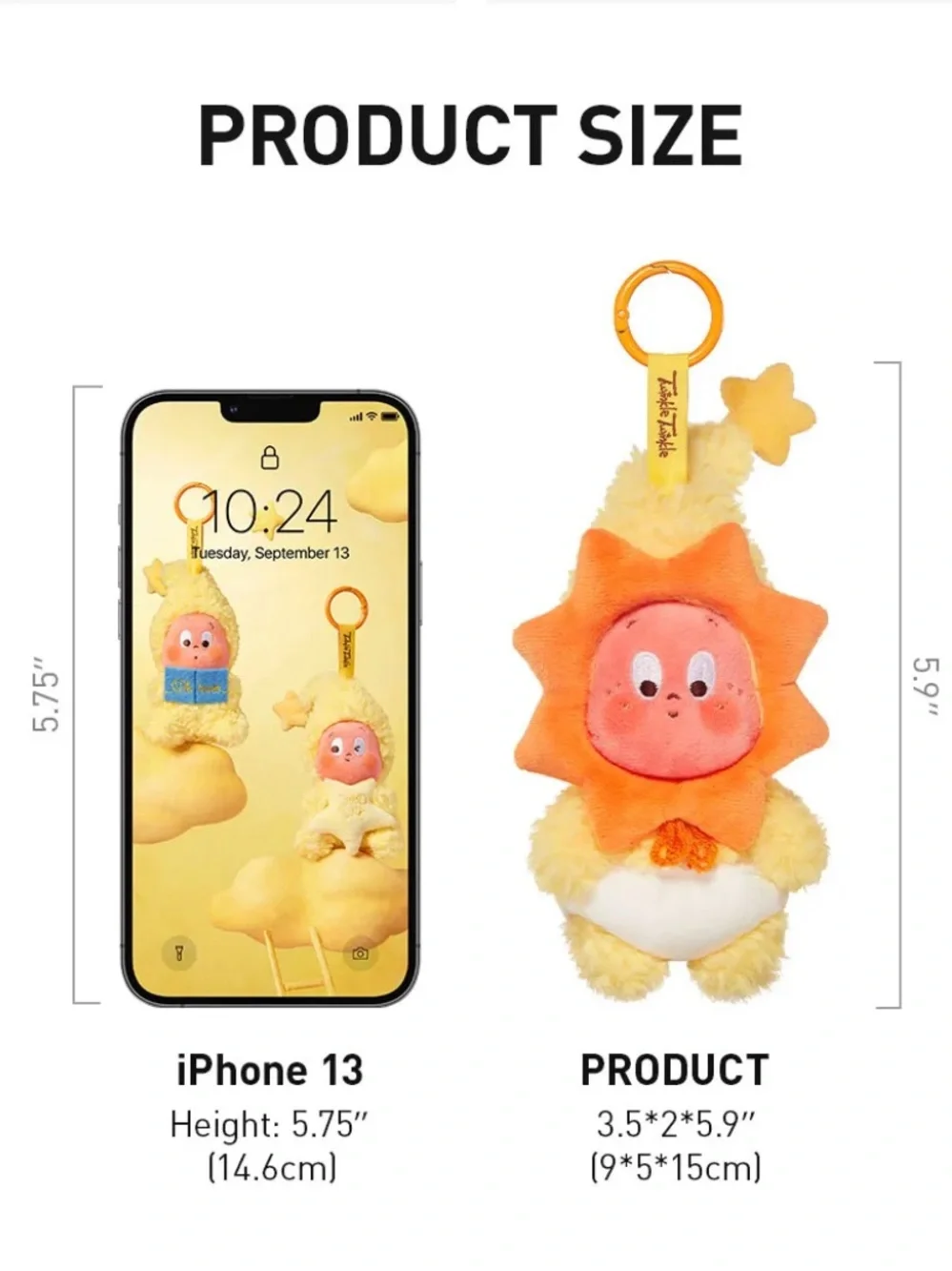POP MART We Are Twinkle Twinkle Series - Little Sun Plush Pendant Bag Charm